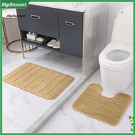 {BIG}  Memory Foam Bathroom Mat Solid Bathroom Rug Set 4pcs Memory Foam Bath Mat Set Soft Microfiber