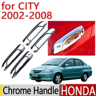 xingfan for Honda City 2002 - 2008 Accessories Chrome Door Handle Luxury No Rust 2003 2004 2005 2006
