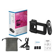 new APEXEL New Upgrated 100X-200X Microscope Lens 3in 1Phone Camera Lens Kit Macro Lenses with LED