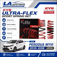 Perodua Myvi 2018 D20N KYB Ultra-Flex Sport Coil Spring Full Set 4PCS