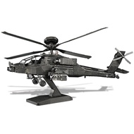 Piececool 3D ปริศนาโลหะ AH-64 Apache ชุดแบบทหารโลหะ DIY ชุดบล็อกตัวต่อของเล่นงานอดิเรกสำหรับเด็ก Kad