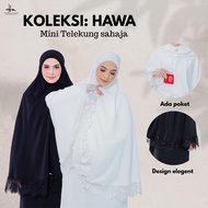 Hanna Mirae Mini Telekung HAWA Ironless, Sejuk Lembut Selesa Exclusive Tak Jarang | Hidden Pocket Tr