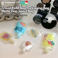 SG Local Travel Containers Refill Bag Shampoo Packaging Bag Matte Flap Spout Bag Travel Size Bottles