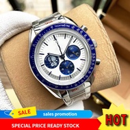 Preferred❤ Oujia Speedmaster Series Three-Eye Six-Hand Multi-Function Chronograph Quartz Fully Autom