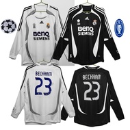 [Retro Edition] 0607 long-sleeve football shirt for men BECKHAM from Real Madrid