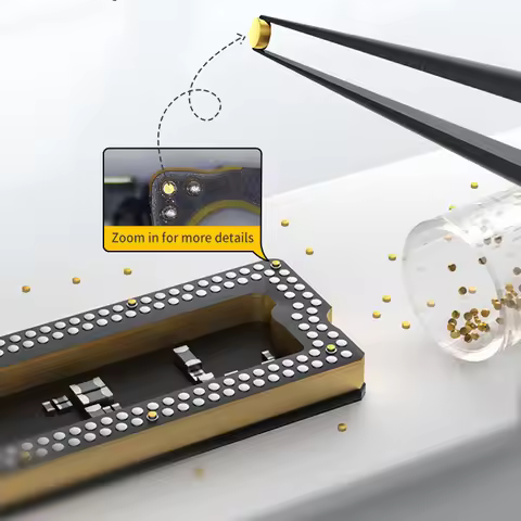 24K Explosion Proof Gold-Pated Foil Gasket 3 Bottles Qianli iAtlas Easy To Tin In Reballing Precise 