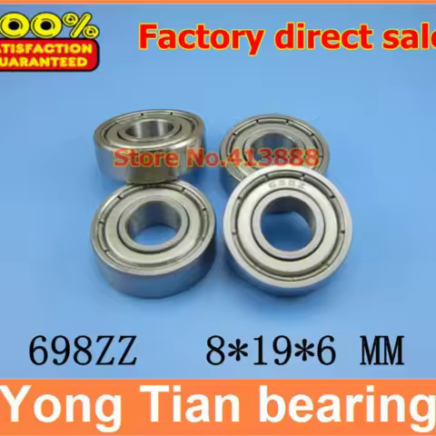 5pcs NBZH Thin Wall Deep Groove Ball Bearing 698ZZ 698-2RS S698ZZ S698-2RS 8*19*6 Mm