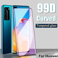 20D Full Cover Matte Anti Blue Anti Fingerprint Tempered Glass For Huawei Mate 20 P40 P30 Pro HD Purple UV Frosted Screen Protector Film