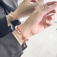 สายไข่มุกโลหะพร้อมเคสโลหะสำหรับ Redmi Watch 4 / Redmi Watch 3 Active / Redmi Watch 3 / Redmi Watch 2