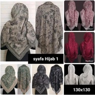 Hijab Segi Empat Voal Motif Pegunungan Jumbo Premium 130x130 Jilbab