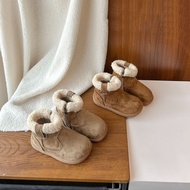 Fashion Children Ken Boots Soft Plus Shoes Snow Underground 2025cod Baby Furry Warm Fleece Anti-slip