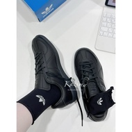 Kazima| Adidas BW Army All Black Leather Retro Shoes Rubber Sole German Training ID0998