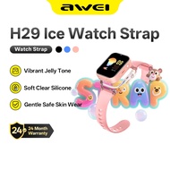 Awei Kids Ice-Transparent Watch Strap Cute Cartoon Design Summer For Awei Kids Smart Watch H29