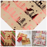 Sold per Sheet Kraft Gift Wrapper for Christmas &amp; Any Occasion ("Christmas Night") Hot Stamping