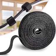1/2in x 66ft Hook and Loop Roll,Double-Sided Strips,Self-Gripping Straps,Cut to Length, Reusable Cab