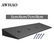 [AWHAO] Driveway Curb Ramp Threshold Ramp, Anti Skid Roadside Slope Pad for Sidewalk