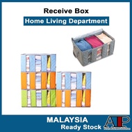 65L Receive Box Clothes Storage Box Large covered Bamboo Carbon