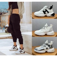 Thick-Soled Comfortable Daddy Shoes Ultra-Light Elastic Double Island Women's Shoes