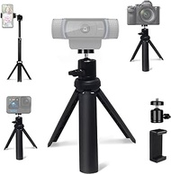 NexiGo Lightweight Mini Tripod for Camera/Phone/Webcam, Extendable Stand, for NexiGo Logitech Webcam C920 C922 C925e C922x C930e C930 C615 Brio and Other Devices with 1/4" Thread