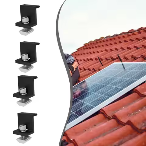 30mm/35mm/40mm/45mm Solar Module Holder Adjustable Bracket Middle Clamp End Clamp Mounting Rail Moun