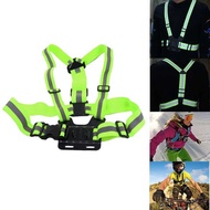 Chest Elastic reflective Fluorescent Strap Night Running Luminous Vest Holder For Gopro Hero 9 8 7 6