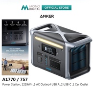 ANKER A1770 PORTABLE 575 POWER STATION 1229WH / 6 AC PORTS / 4 USB A / 2 USB C C/ 1 CAR OUTLET - POW