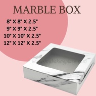Cake Marble Box Window Box Kotak Kek Murah Brownies Box Kek  Marble Food Storage Kotak Donut Donut B