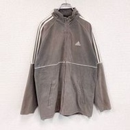 二手adidas絲絨運動外套/球衣，灰色，XL碼