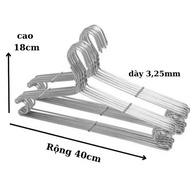 Combo of 50 aluminum clothes hangers 300gr, 400gf, 500gf (L = 43cm) durable, lightweight, convenient