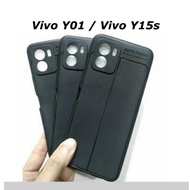 CASE AUTOFOCUS FOR VIVO Y21 2021 / Y21S / Y21T / Y21A / Y33S / Y01 / Y15S - SOFTCASE LEATHER EXPERIE