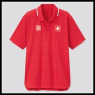 Uniqlo Roger Federer Red Tennis Polo Shirt Rf Limited