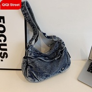 Travel bag multifunctional durable student bag,Durable denim fabric fashionable crossbody bag