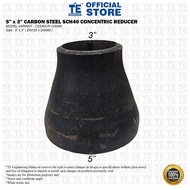 CARBON STEEL SCH 40 CONCENTRIC REDUCER Size : 5” x 3” ( DN125 x DN080 )