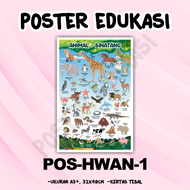 Poster Edukasi HEWAN DARAT - Poster edukasi anak
