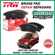 HYUNDAI ATOS 1997 TRW FRONT BRAKE PAD [GDB3165]
