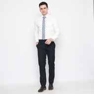 Code Male Celana Bahan Premium Formal Wool Touch Navy Blue Great Slimfit