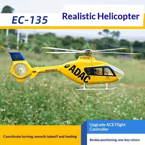 Feiyi Ec-135 Resembles A Real Aircraft Gps Simulation Remote Control Model Helicopter Ace Control Se