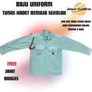 Baju Uniform Tunas Kadet Remaja Sekolah (TKRS) Lengan Panjang - Free Jahit Badges / Shipping Everyda