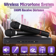 【HOT】Karaoke Wireless Microphone System KTV Dual Handheld 2 x Mic