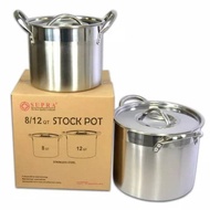 Supra - STOCK POT SS LID 8 AND 12 QT - 2 IN 1 - STAINLESS STEEL