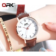 OPK นาฬิกาสำหรับสาวผู้หญิงกันน้ำหนังนุ่ม Casual Luminous นาฬิกานาฬิกาควอตซ์