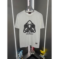 2026 EVISU Baharu Baju-T Bercetak Lelaki dan Wanita, Baju-T Lengan Pendek, Baju-T Pasangan, Baju-T T