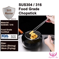 SUS Master SUS316 SUS304 Chopstick Food Grade Stainless Steel Chopsticks Long Chopstick