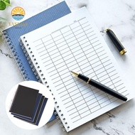 LARGLO Spiral Bound Notebook, Blank Grid Universal Line Pages Financial Record Book, Multifunctional