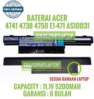/Batre Laptop Acer Aspire 4750 4752 4752Z 4741 Series Original