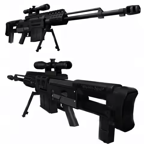 AS50 Sniper Rifle 3D Paper Model Adult Weapons Handmade Toys For Cosplay