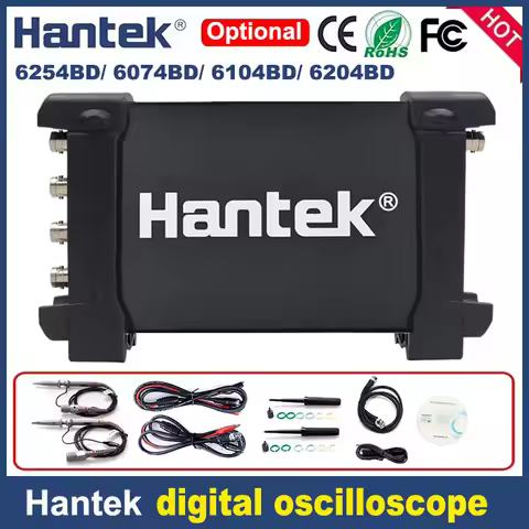 Hantek 6254BD 6074BD 6104BD 6204BD Digital PC Oscilloscope 250MHz 4-channel USB Oscilloscope with 25