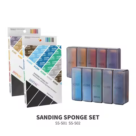 DSPIAE #180~#2500 Sanding Sponge Set Professional Sanding Equipment For Modeler Gundam Hobby DIY San