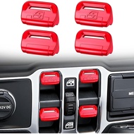 Upgraded Window Switch Button Covers for Jeep Wrangler JL JLU 2018-2024 2025 & Gladiator JT 2020 202
