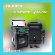☊✱KUKU AM-018BT Rechargeable FM/SW/AM Radio with USB/SD/TF Music Bluetooth Speaker